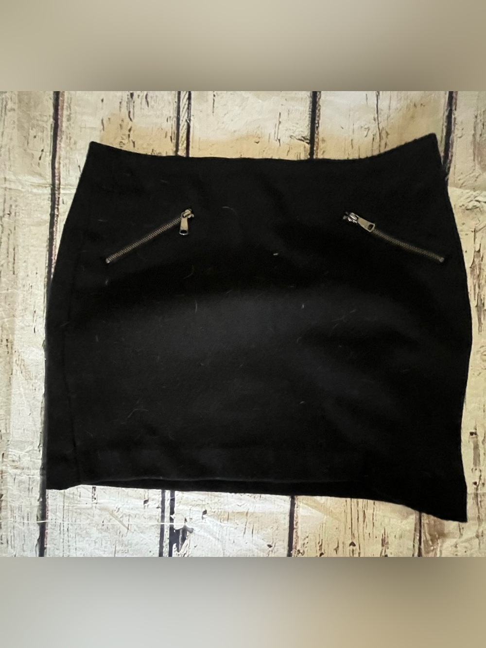 Banana Republic Black Wool Texture Mini Skirt